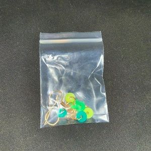 Green earings nature themed